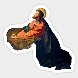 Christ praying in Gethsemane Sticker